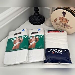 Jockey 3 Pack Full Rise Briefs Sz 40 & 2 Pkgs Of Sport Midrise No Fly Briefs New